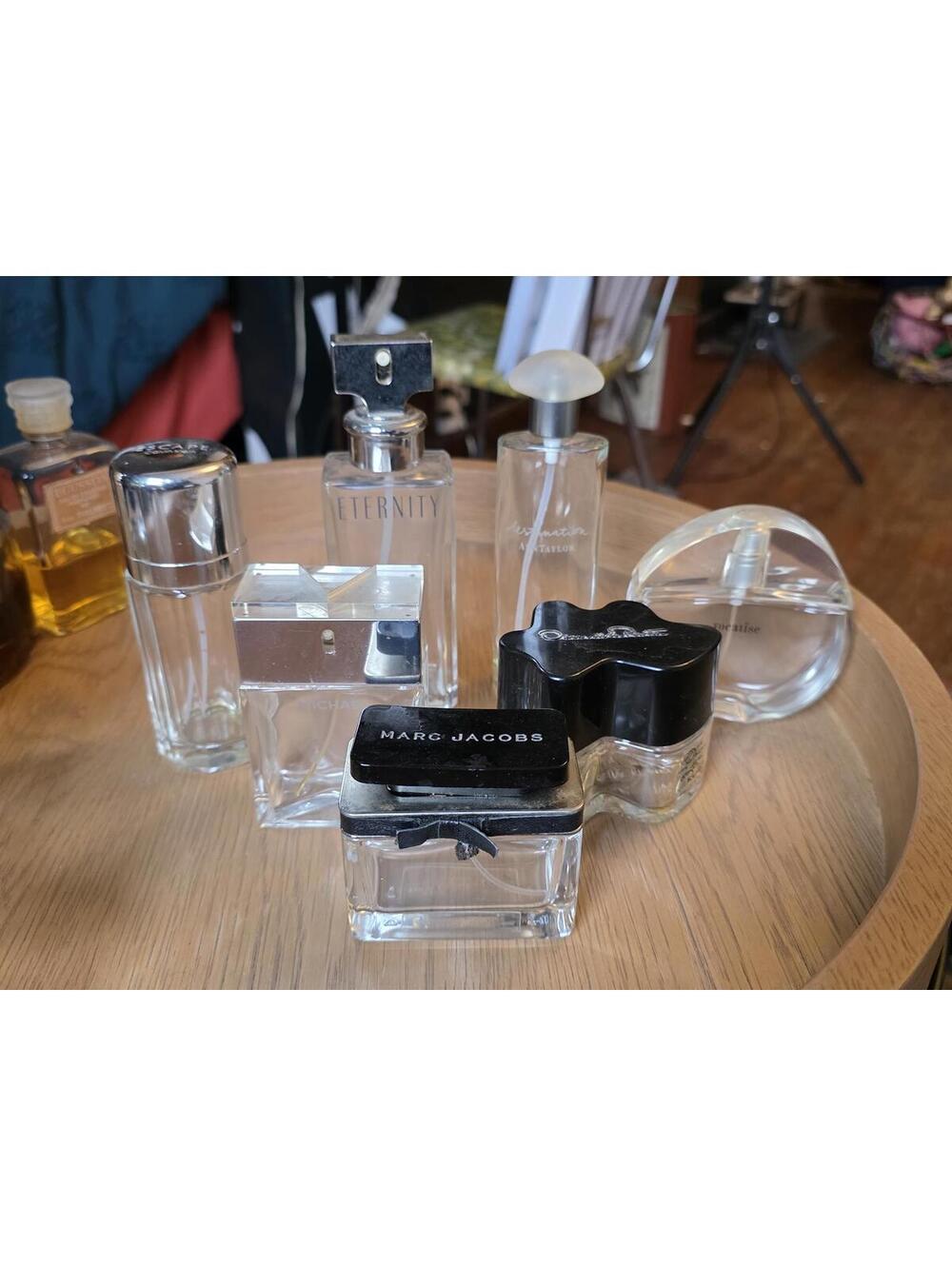 Designer Fragrance Empty Bottle Lot Marc Jacobs, CK Ann Taylor Oscar de la Renta